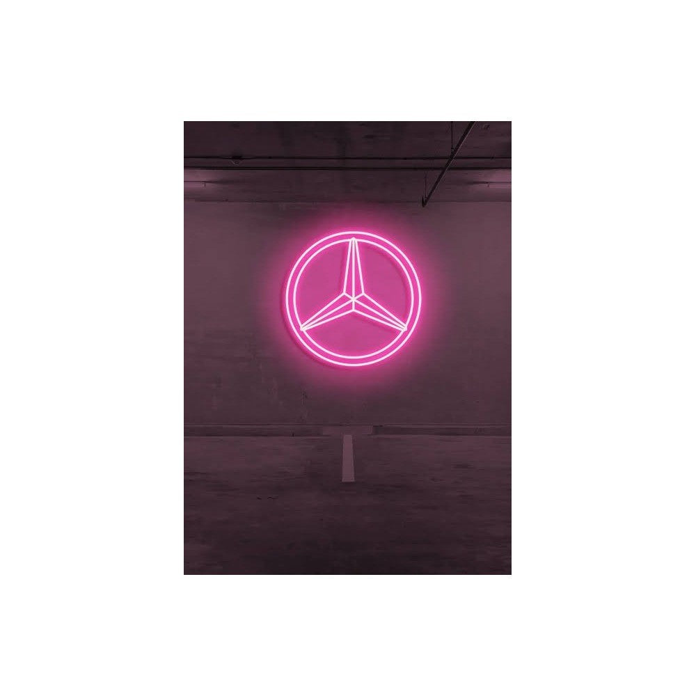 LOGO SIMBOLO MERCEDES NEON ROSADO