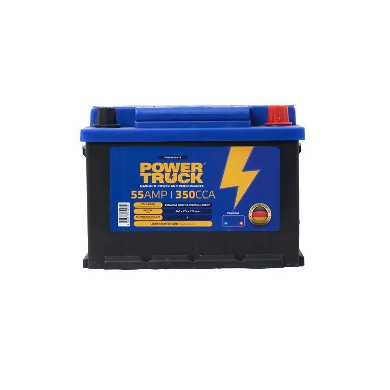 BATERIA 55AMP 350CCA BORNE STD