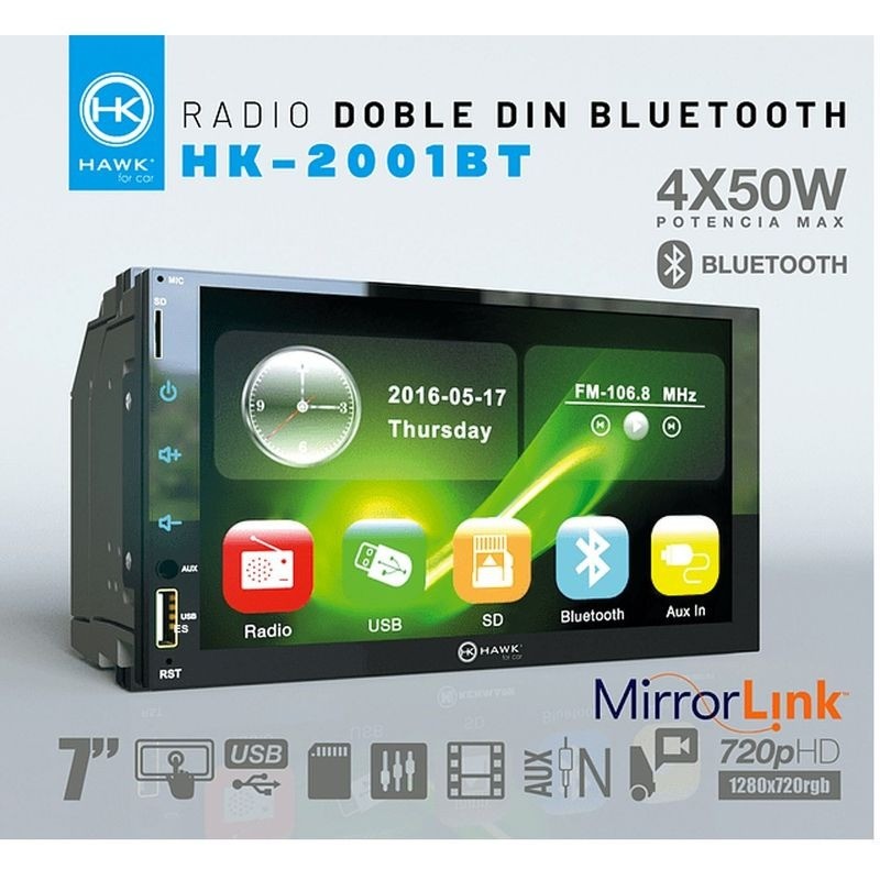 RADIO CON BLUETOOTH 4X50W HAWK