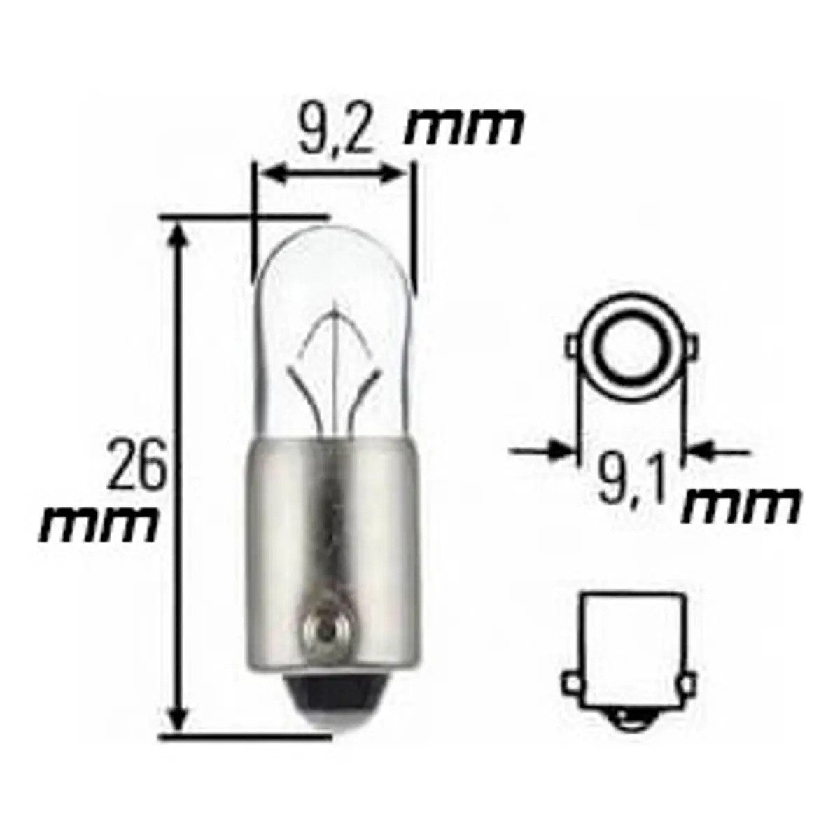 AMPOLLETA T4W 24V .TROCHA TABLERO.