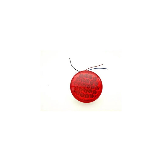 FOCO REDONDO GRANDE ROJO LED 12-24V 4PUL