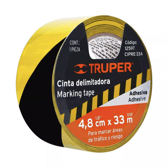 CINTA DEMILITADORA AMARILLA/NEGRO 2"X33MTS 3M
