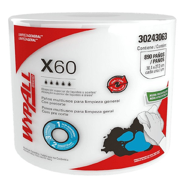 PAÑO WYPALL X-60 JUMBO ROLL .1X890.
