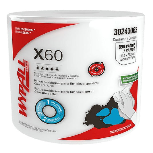 PAÑO WYPALL X-60 JUMBO ROLL .1X890.
