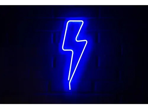 LOGO TIPO RAYO NEON AZUL