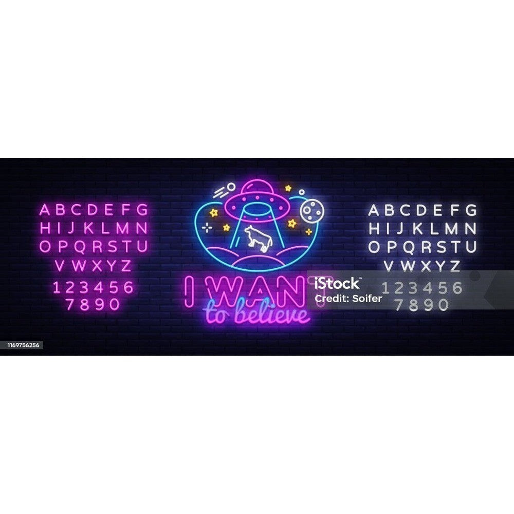 LOGO TIPO ALIENS LUZ NEON VARIEDAD